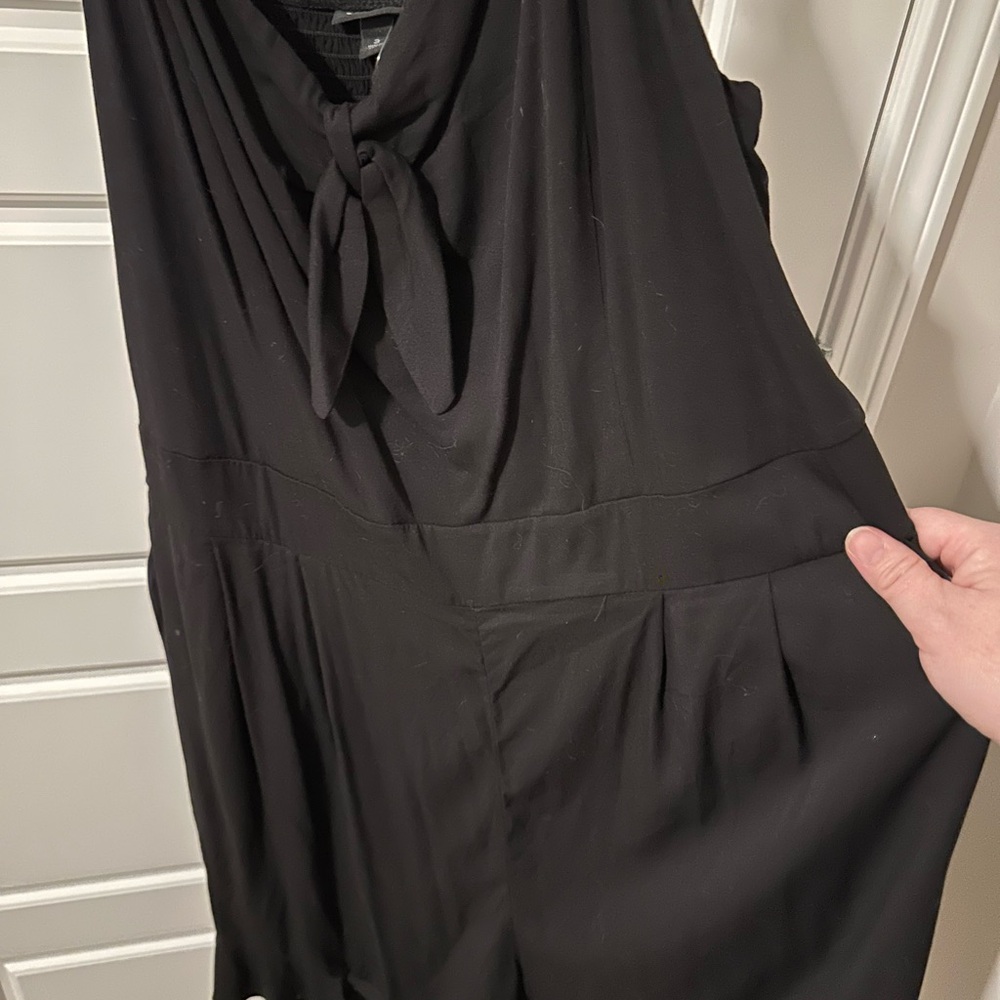 Torrid Deep Black Tie-Front Romper